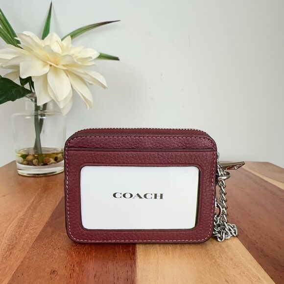 NWT Coach Leather Zip Card Case - Picture 3 of 6